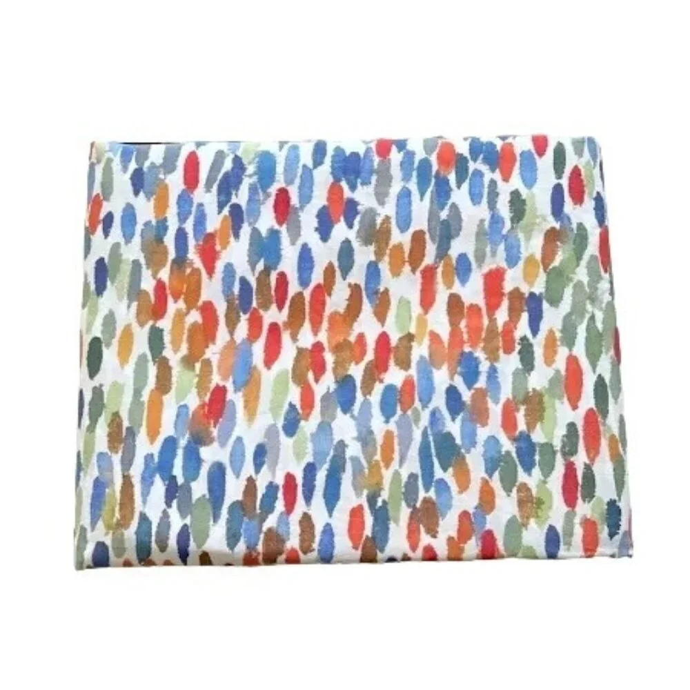 Pottery‎ Barn Duvet Cover Anabel King Watercolor Dot Organic Percale Bedding